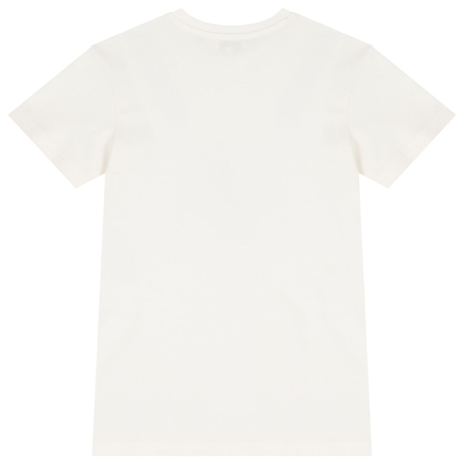 فستان بنات  بالشعار باللون الأبيض, 2, hi-res