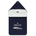 مدس بالشعار باللون الابيض والكحلى للاولاد, 1, hi-res