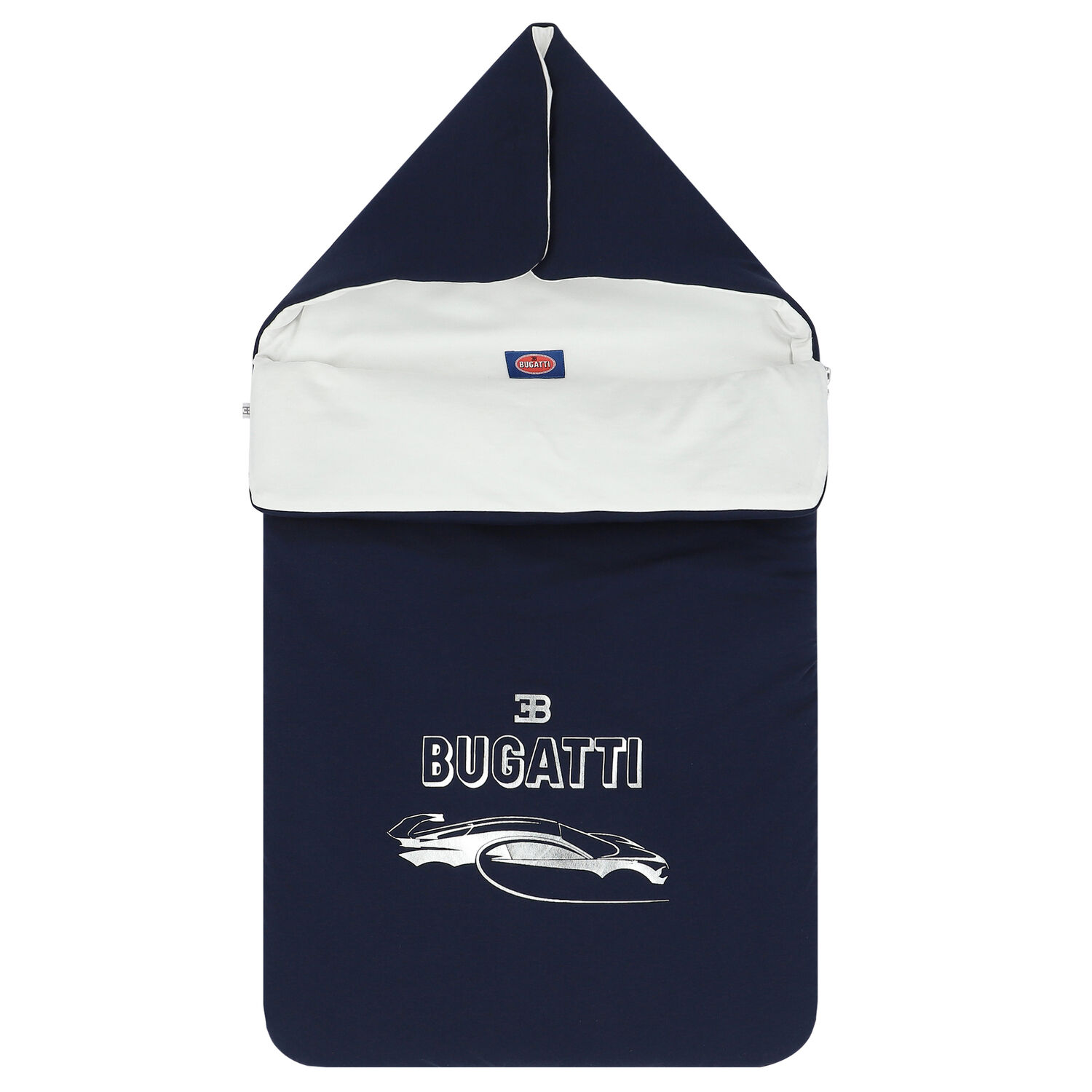 مدس بالشعار باللون الابيض والكحلى للاولاد, 1, hi-res