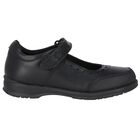 أحذية جلدية سوداء للبنات, 1, hi-res