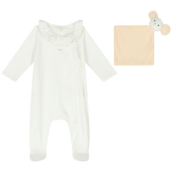 Baby Girls Ivory & Pink Babygrow Gift Set
