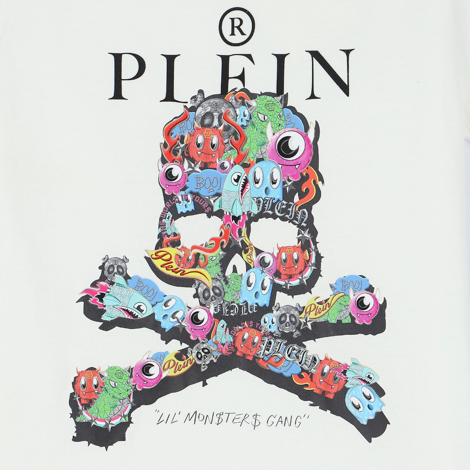 تيشيرت بالشعار باللون الابيض للاولاد, 1, hi-res image number null