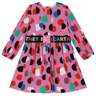 Girls Pink Dots Dress, 1, hi-res