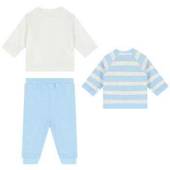 Baby Boys Blue & White 3-Piece Tracksuit