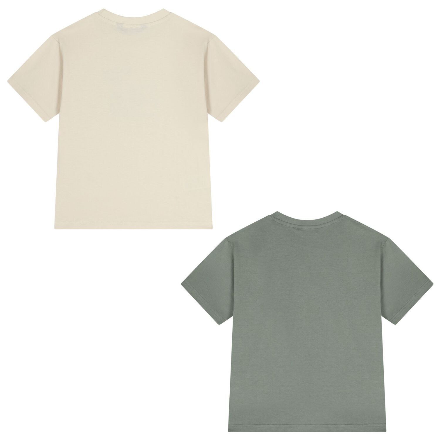 Boys Green & Beige T-Shirts ( 2 Pack ), 3, hi-res