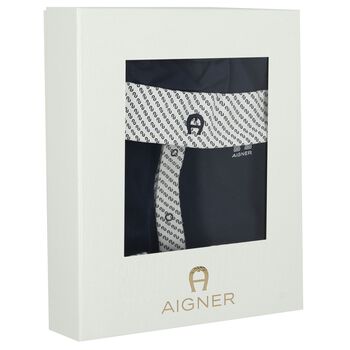 Baby Boys Navy Blue Logo Babygrow Gift Set