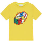 Boys Yellow Logo Dice T-Shirt, 1, hi-res
