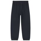 Boys Navy Blue Jacquard Logo Tracksuit, 1, hi-res