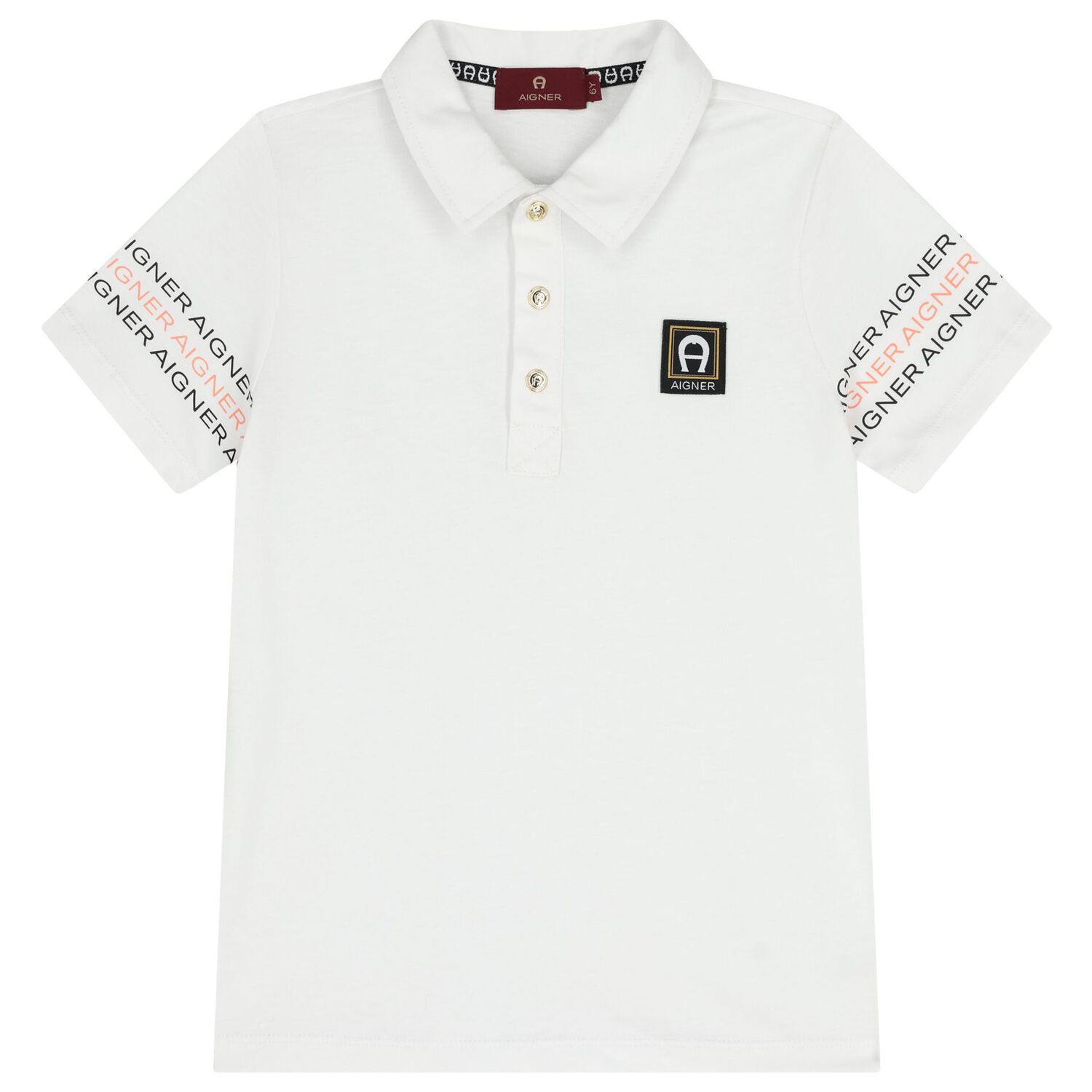 طقم شورت باللون أبيض وأسود بشعار للأولاد, 1, hi-res