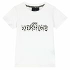 Girls White Logo T-Shirt, 1, hi-res