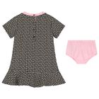 فستان بنات بالحرف المطبوع للأطفال, 1, hi-res