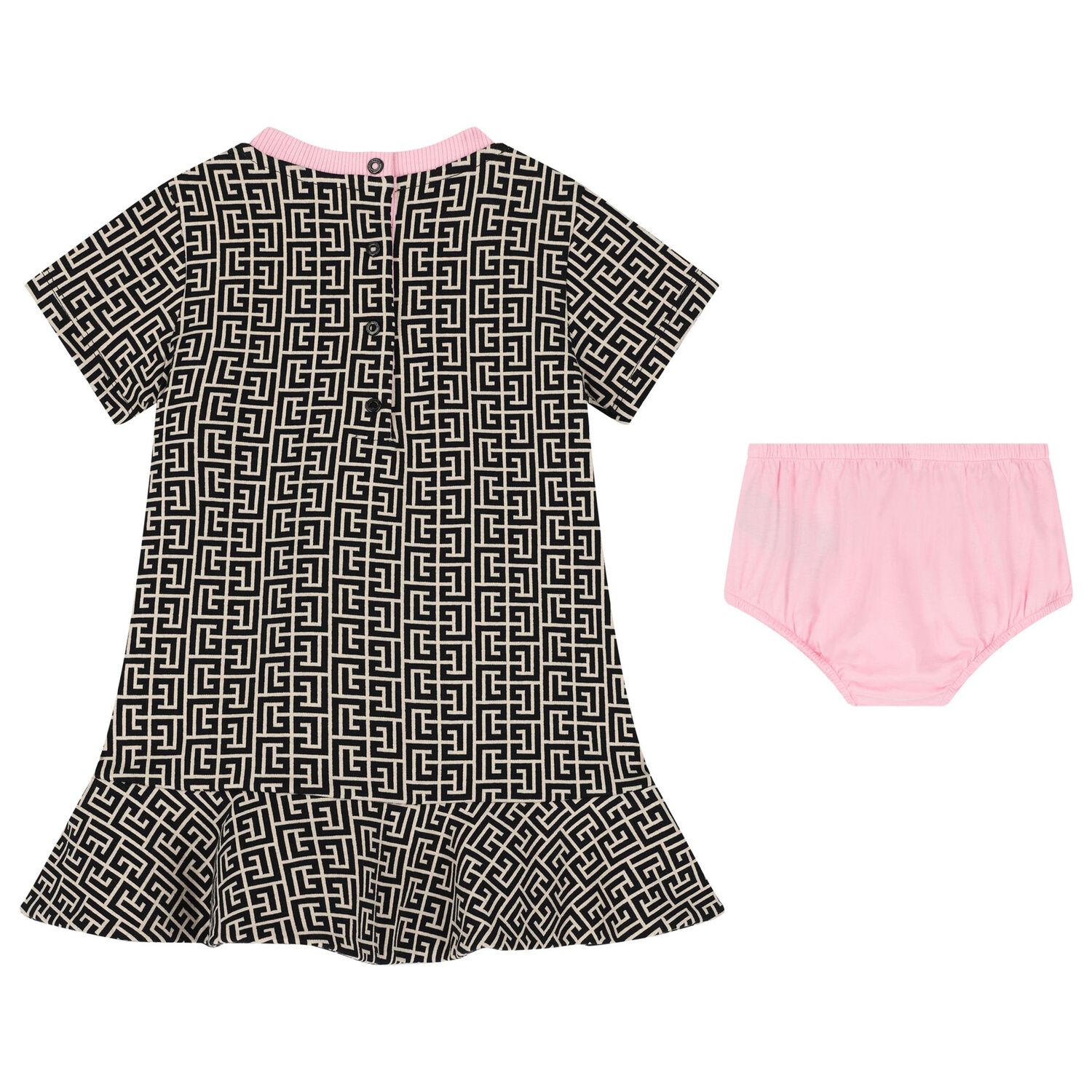 فستان بنات بالحرف المطبوع للأطفال, 1, hi-res