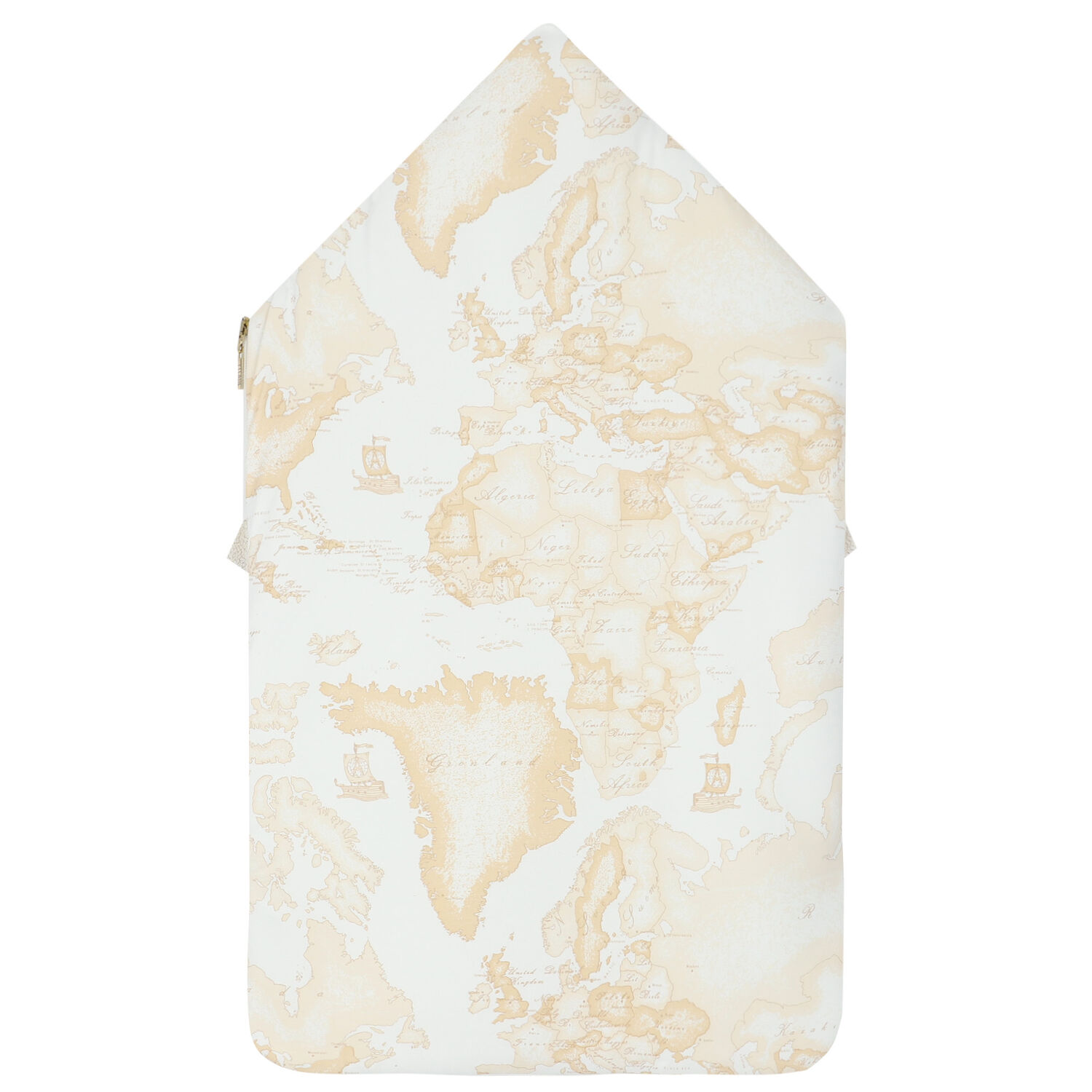 Girls White & Beige Geo Map Baby Nest, 1, hi-res image number null