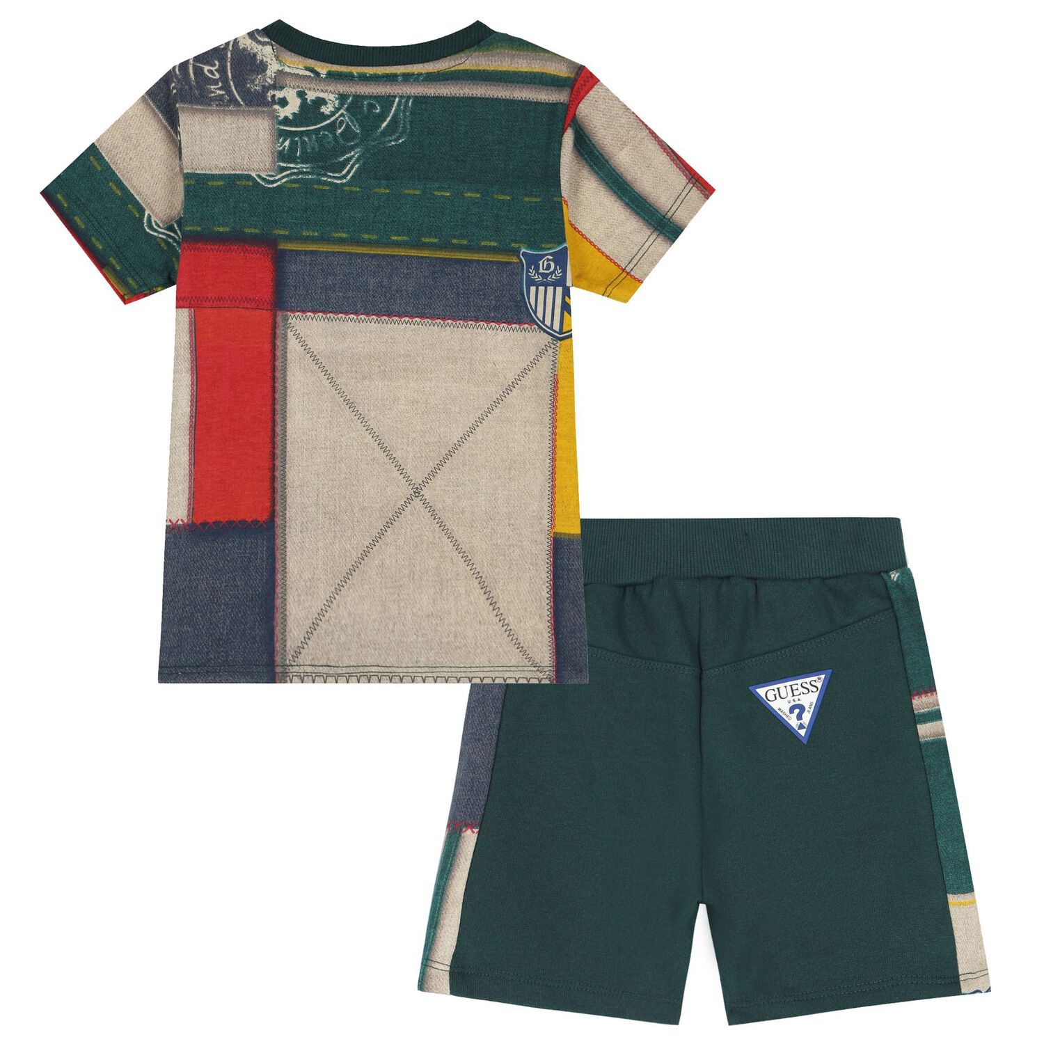 Younger Boys Multi-Coloured Logo Shorts Set, 2, hi-res