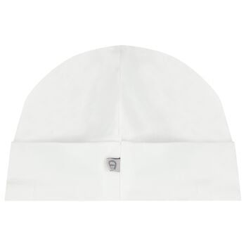 قبعه اطفال بالشعار باللون الابيض 