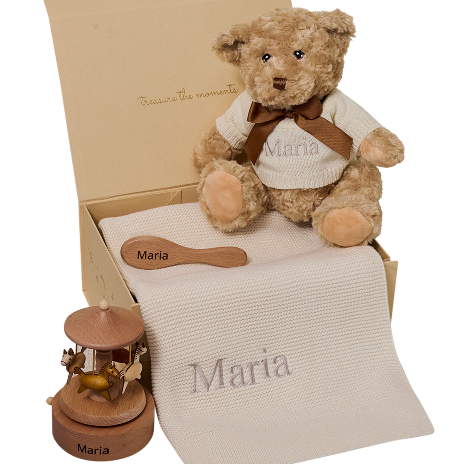 طقم هدايا اطفال قابل للتخصيص باللون  العاجي, 1, hi-res