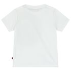 تيشيرت أولاد بالشعار باللون الأبيض, 1, hi-res