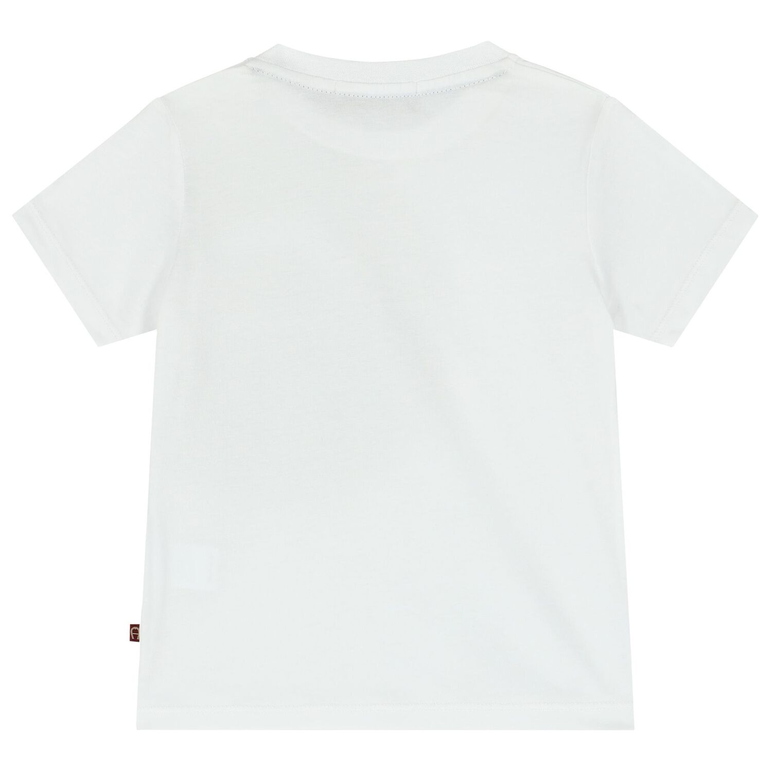 تيشيرت أولاد بالشعار باللون الأبيض, 1, hi-res