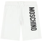 Boys White Logo Shorts, 2, hi-res