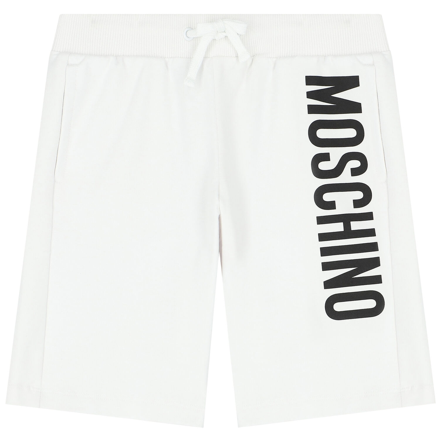 Boys White Logo Shorts, 2, hi-res