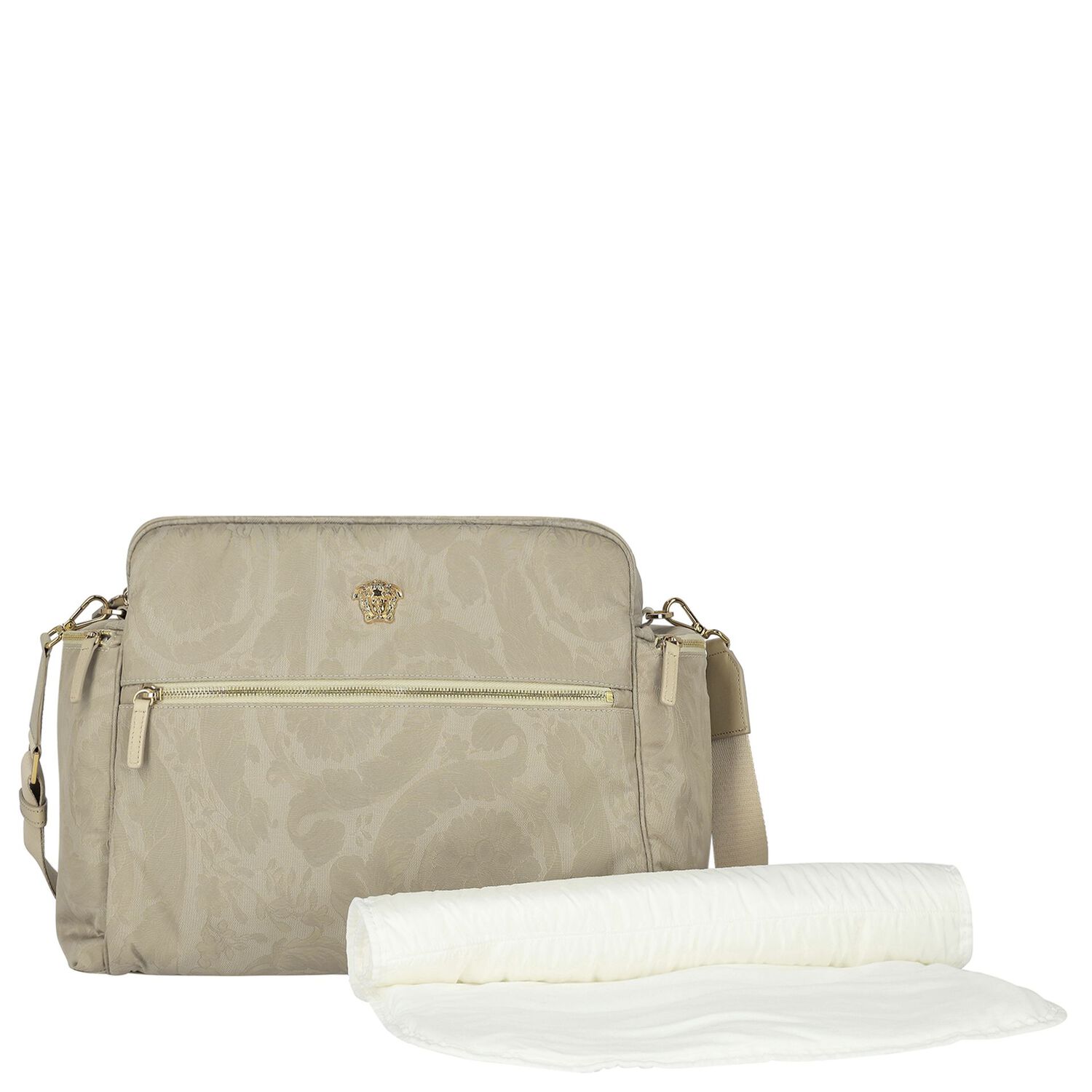 Beige Medusa Logo Baby Changing Bag, 2, hi-res image number null