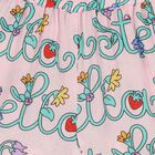 شورت بالشعار و طبعة الزهور باللون الوردي للبنات, 1, hi-res