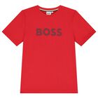 Boys Red Logo T-Shirt, 4, hi-res