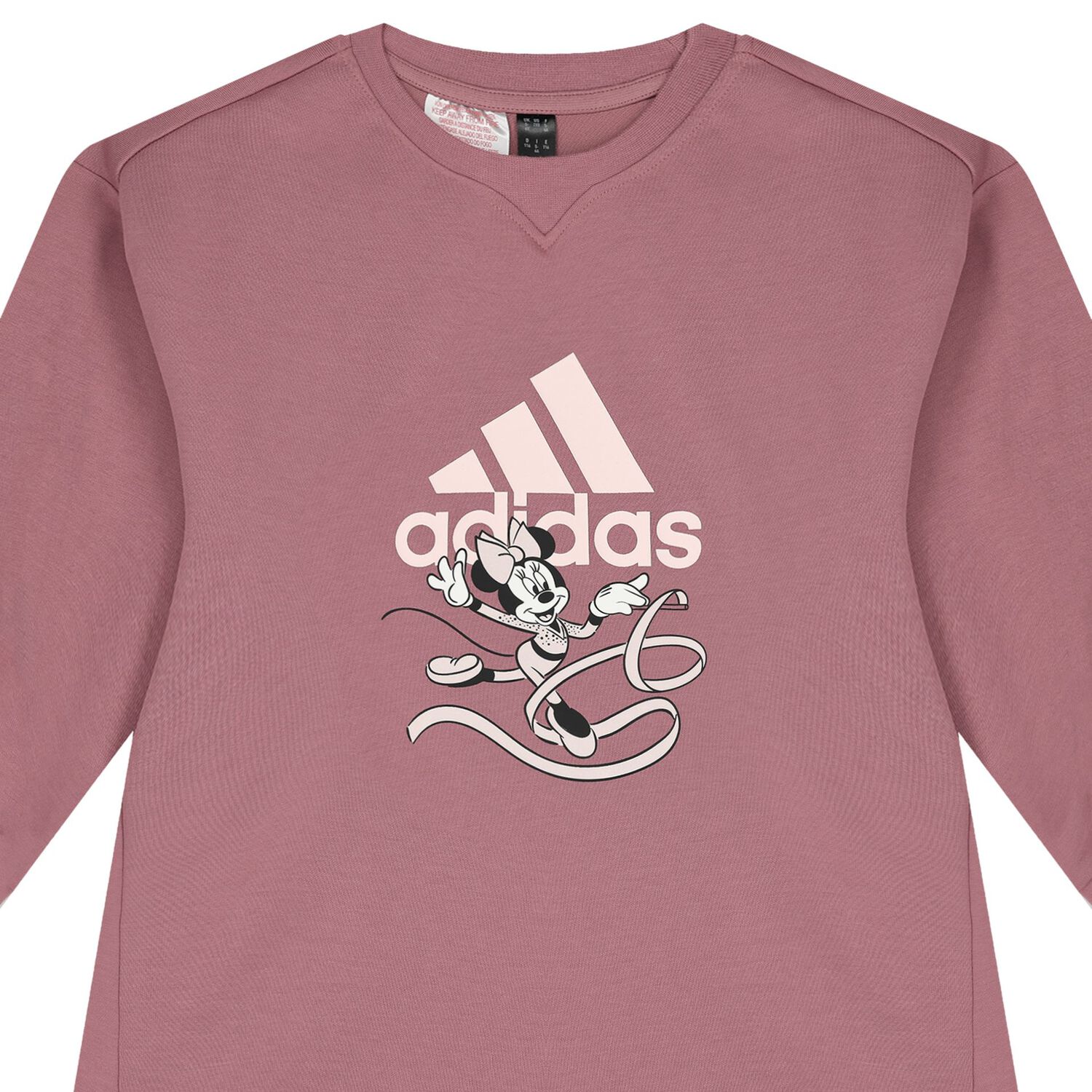 Girls Pink Minnie Mouse Logo Sweatshirt Dress, 1, hi-res image number null