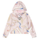 Girls Pink Logo Hooded Top, 1, hi-res
