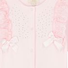 Girls Pink Embellished Babygrow, 2, hi-res