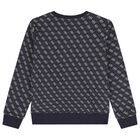 Boys Navy Blue Logo Sweartshirt, 2, hi-res