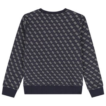 Boys Navy Blue Logo Sweartshirt