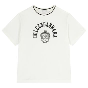 Boys White Logo T-Shirt