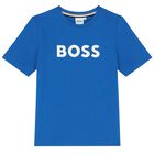 Boys Blue Logo T-Shirt, 6, hi-res