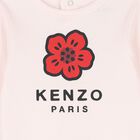 Baby Girls White & Pink Boke Flower Babygrows ( 2 Pack ), 2, hi-res