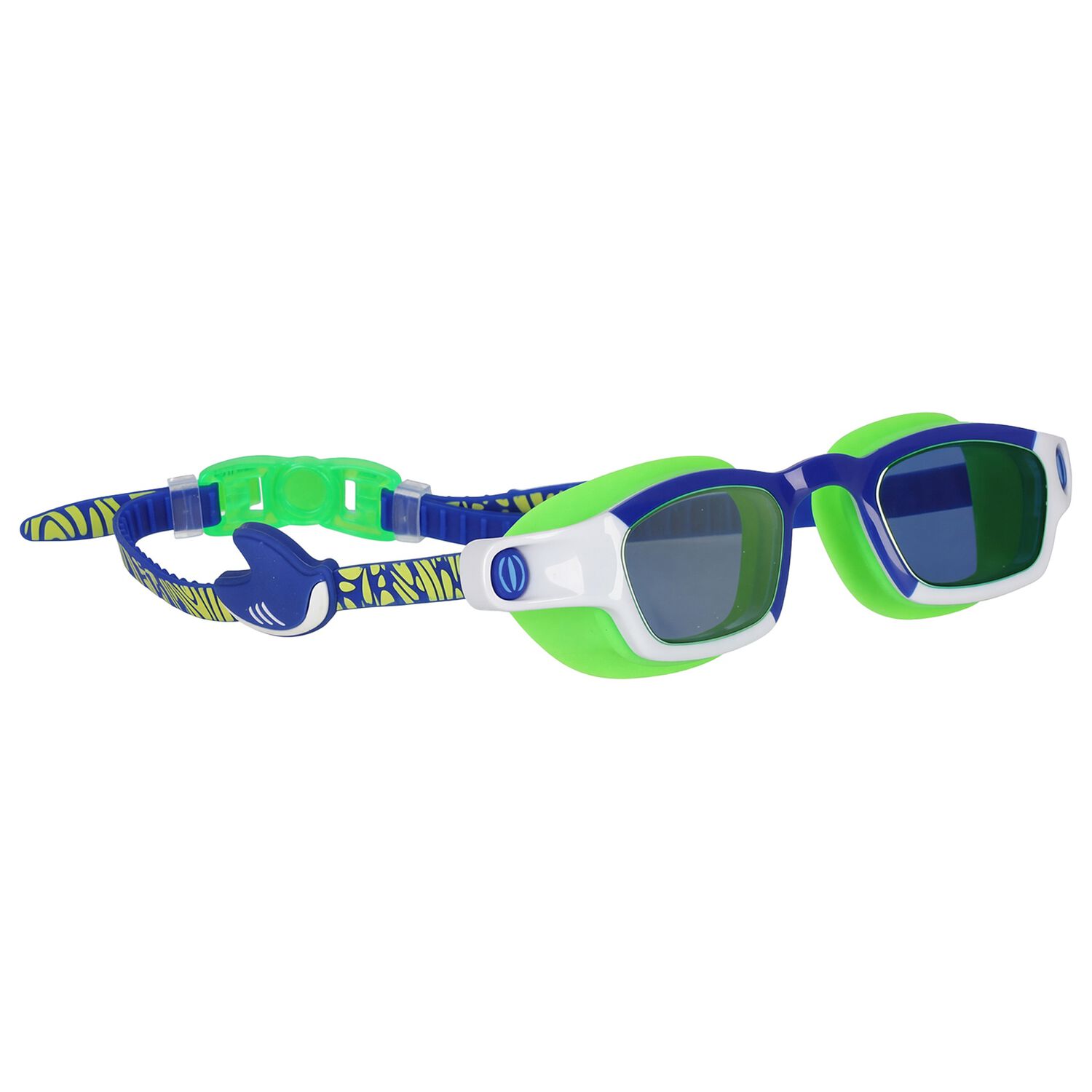Boys Green, Blue & White Swimming Goggles, 1, hi-res