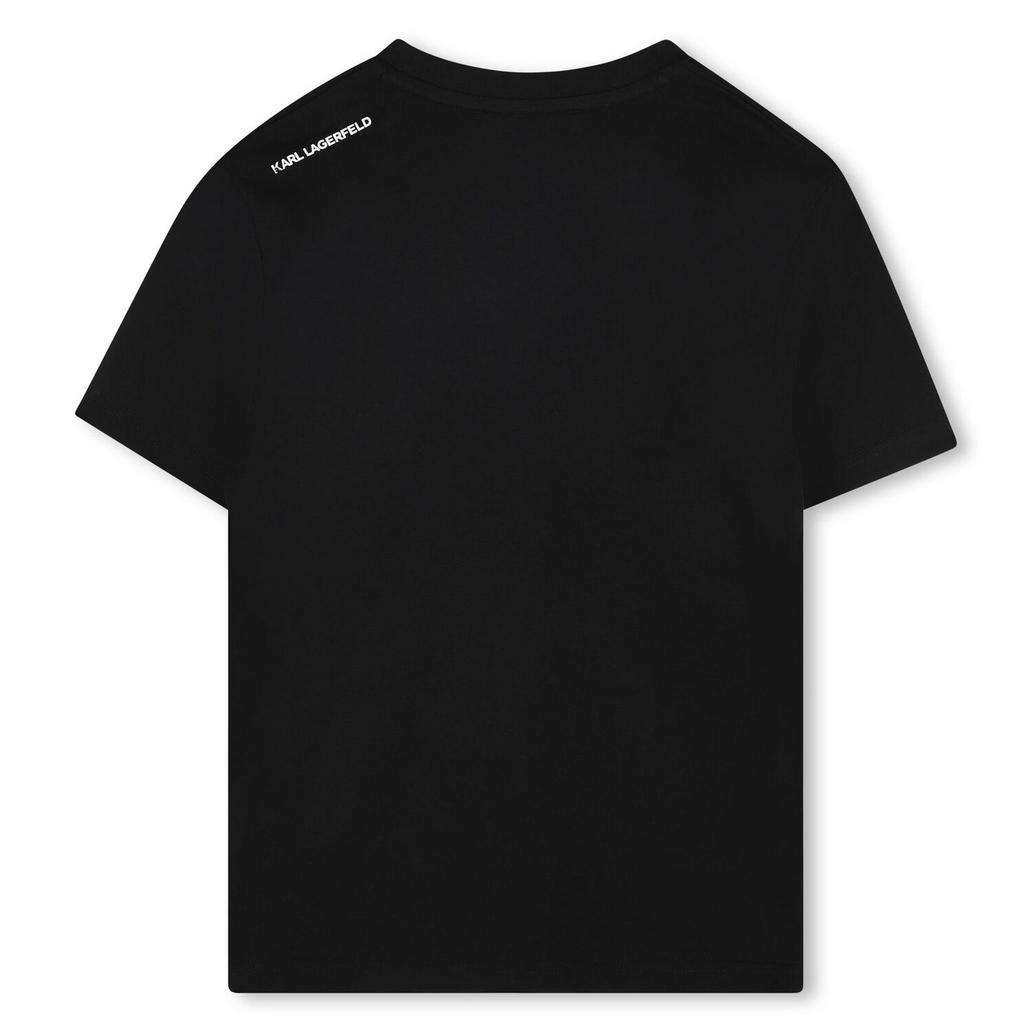 Boys Black Ikonik Karl T-Shirt, 1, hi-res