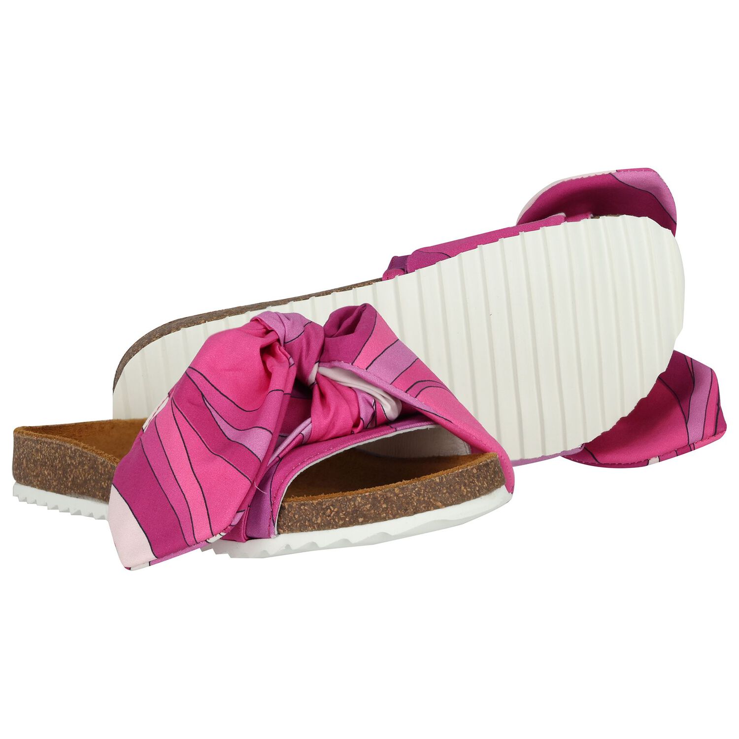 Girls Pink & Purple Bow Sliders, 2, hi-res