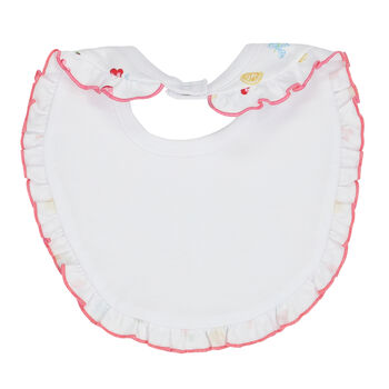 Baby Girls White Tropical Dreams Bib