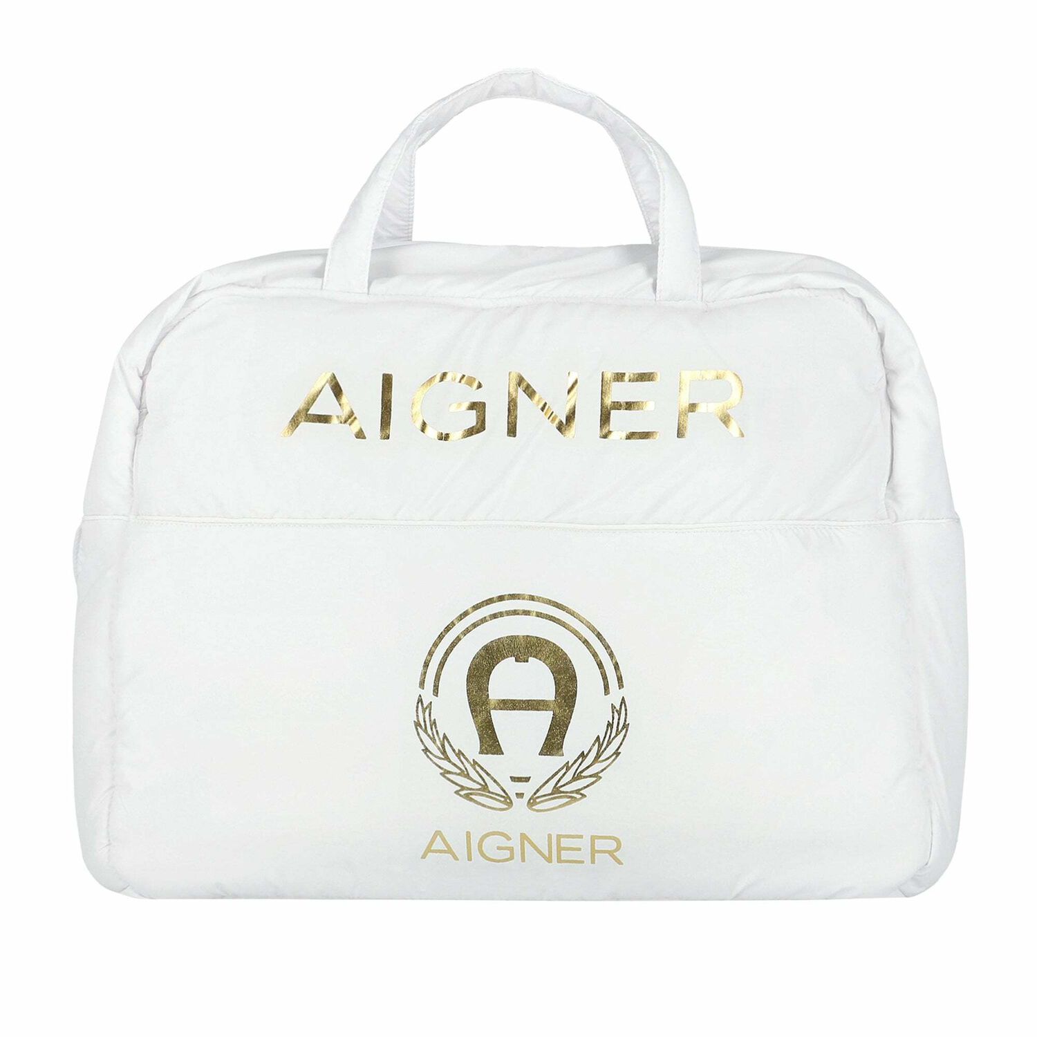 White & Gold Baby Changing Bag, 1, hi-res image number null