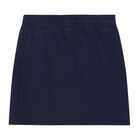 Girls Navy Logo Skirt, 1, hi-res