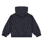 Younger Girls Ivory & Navy Blue Cat 3 Piece Tracksuit, 1, hi-res