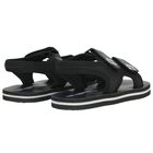 Boys Black Choupette & Karl Sandals, 1, hi-res