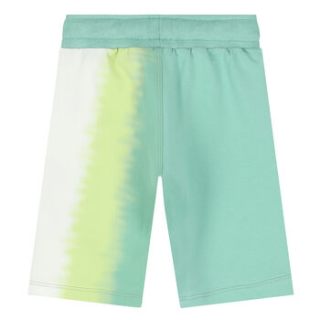Younger Boys Green & White Logo Shorts