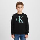 Boys Black Logo Knitted Sweater, 1, hi-res