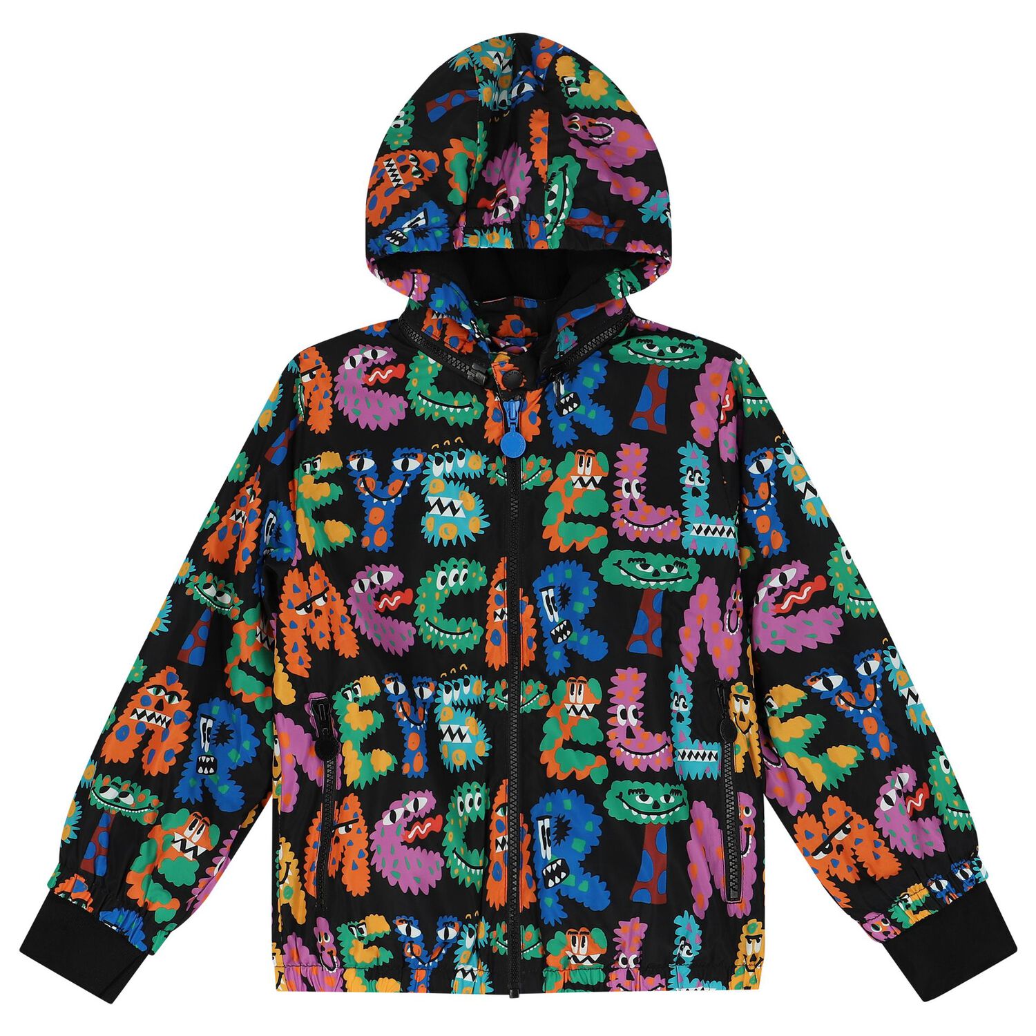 Boys Black Monsters Jacket, 1, hi-res image number null