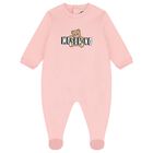 Baby Girls Teddy Bear Logo Babygrow, 5, hi-res