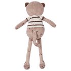 Beige Teddy Bear Striped Toy, 1, hi-res
