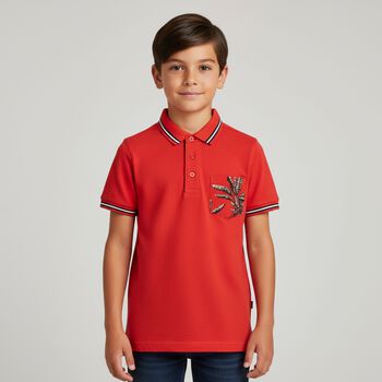 Boys Red Polo Shirt
