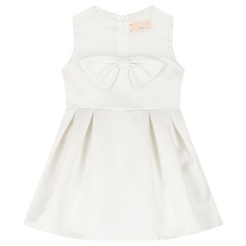 Girls Ivory Embellished Dress
